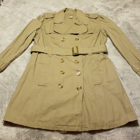 Paris Blues Jackets & Blazers - Paris Blues tan trench coat
